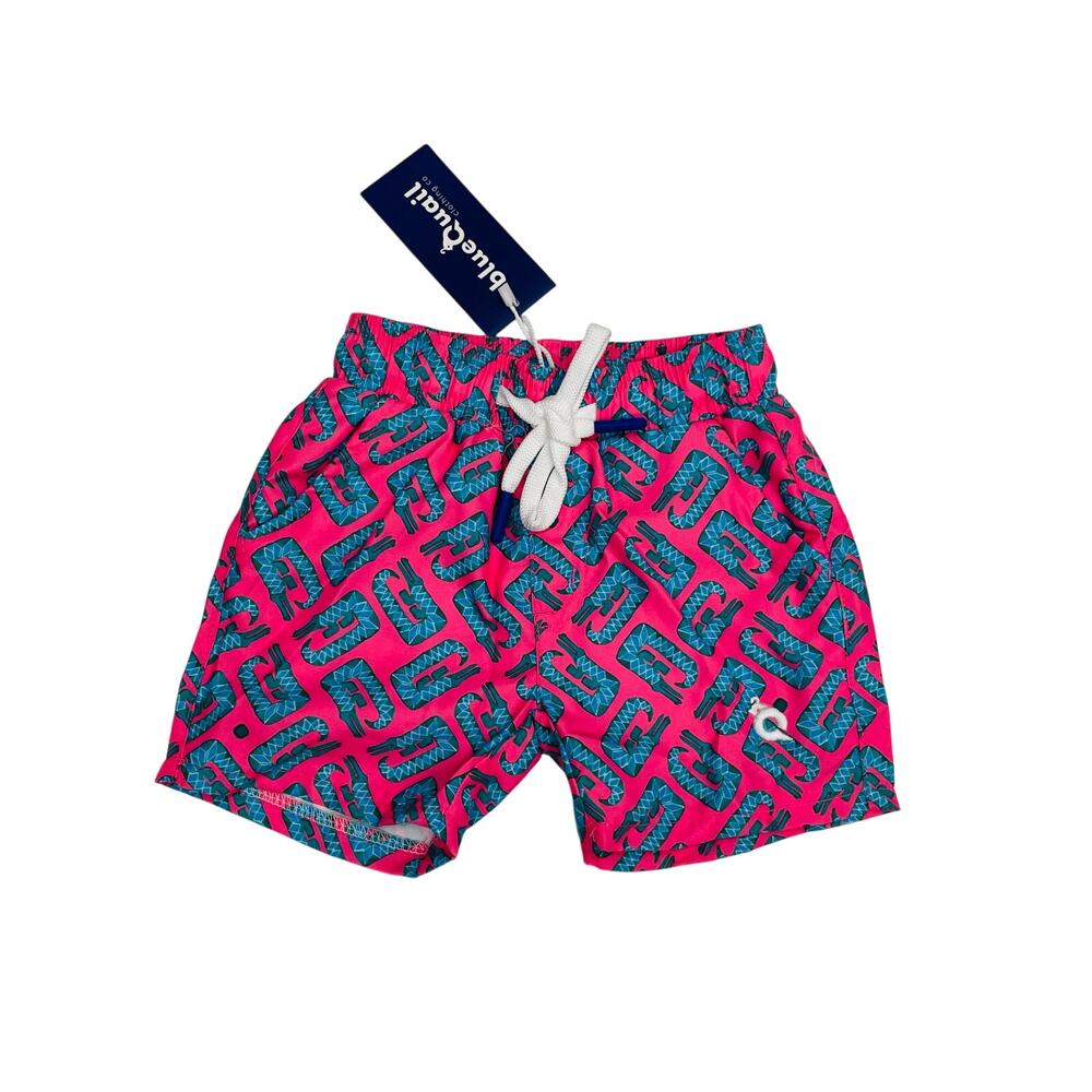NWT Blue Quail 12M Alligator Swim Trunks